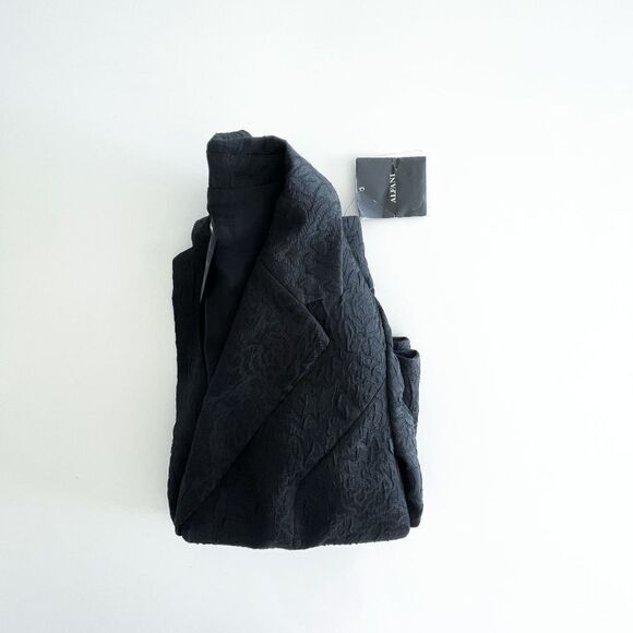 Alfani St. Moritz Womens Blazer Jacket Embellished Floral Brocade Black Size 4 - Picture 3 of 10